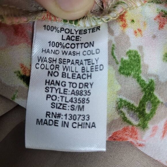 Umgee Womens Floral Kimono S/M Cover Up Lace Boho Oversized Open Front Relaxed - Picture 6 of 7